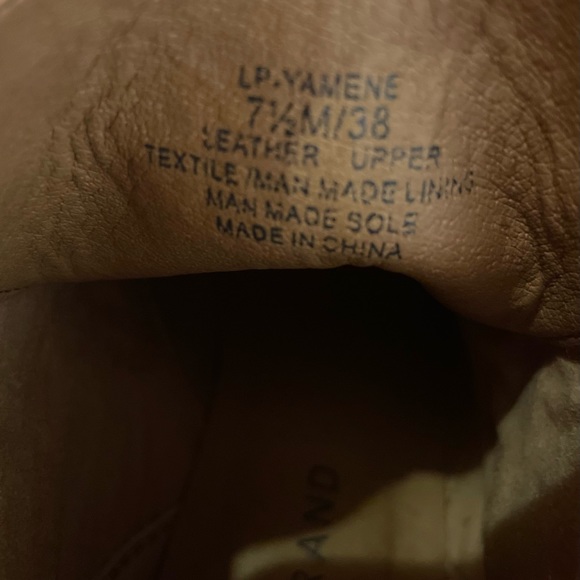 Lucky Brand Suede bootie lace-up wedge in camel size 7.5 BRAND NEW - Picture 6 of 11